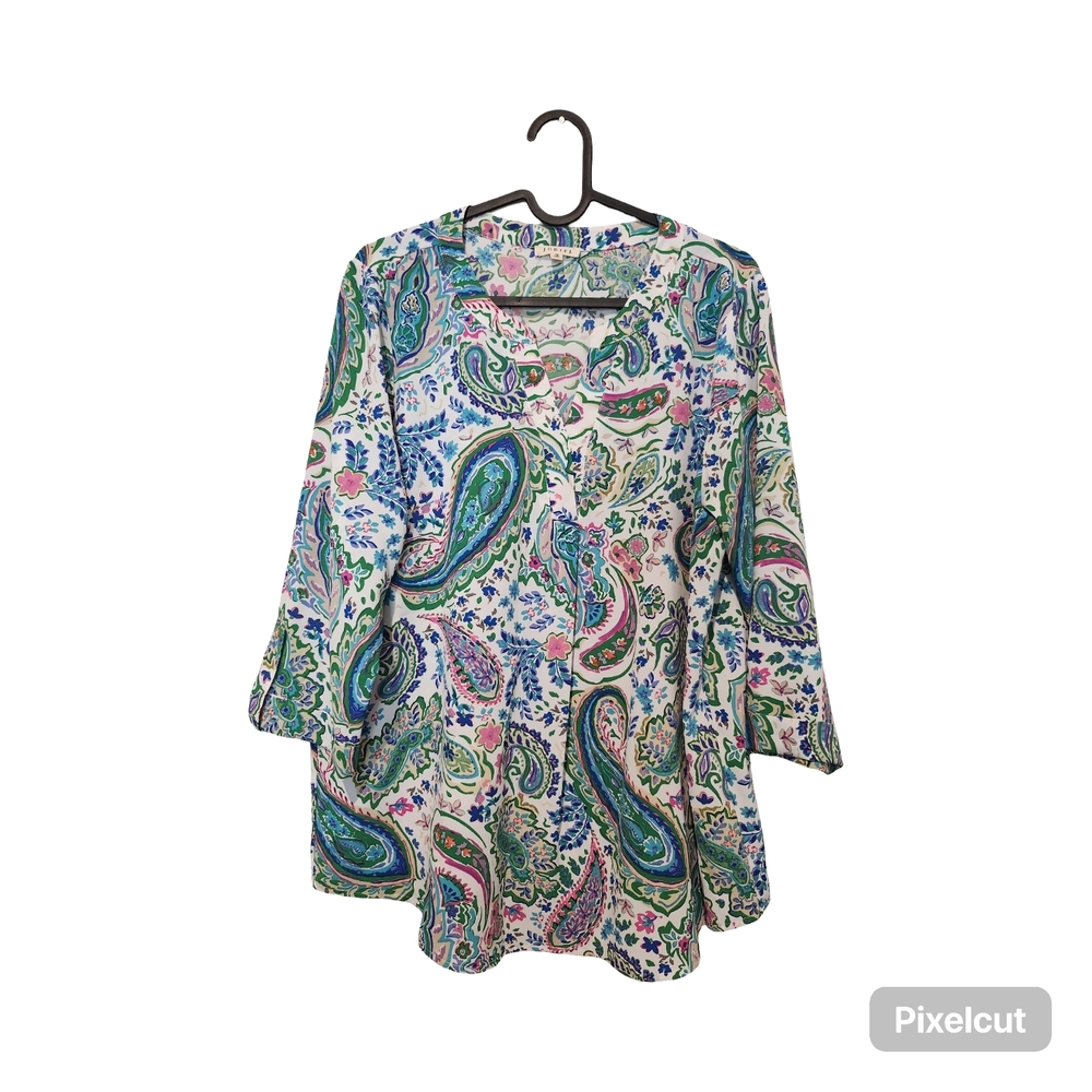 JODIFL Multicolor Paisley Tunic - Blue, Green, Pink